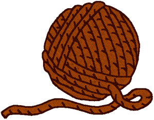Ball of yarn embroidery design