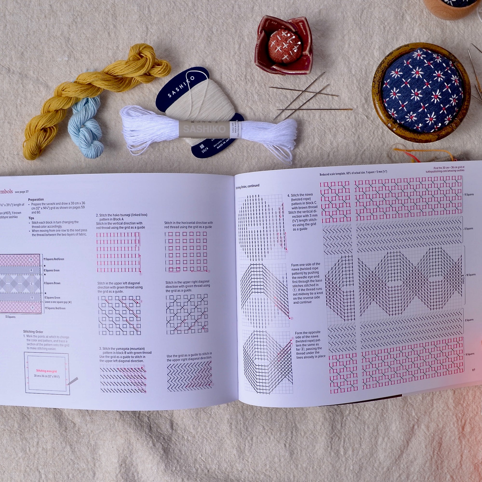 Amazing sashiko modern japanese embroidery designs the book