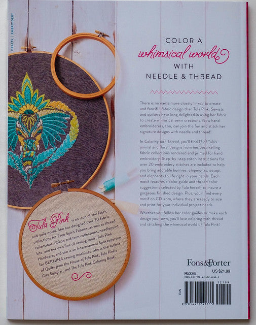 Coloring with thread book by tula pink r â