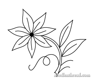 Free hand embroidery pattern single flower â