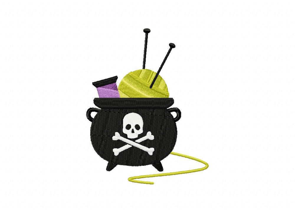 Yarn and thread cauldron embroidery design â daily embroidery