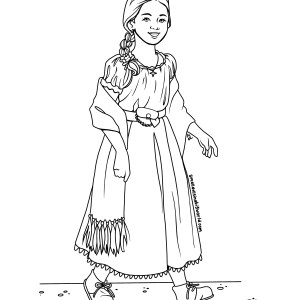 American girl corinne tan girl of the year coloring page printable