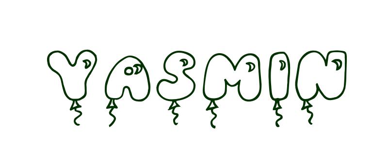 Coloring page first name yasmin