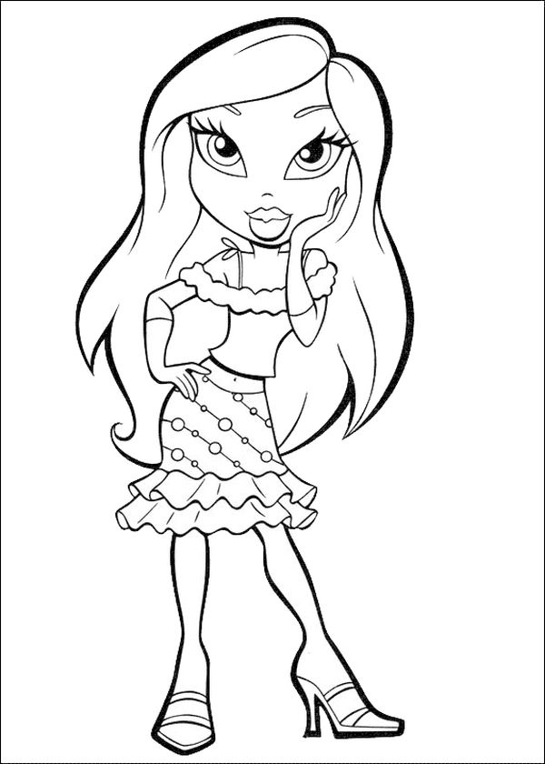Free printable bratz coloring pages