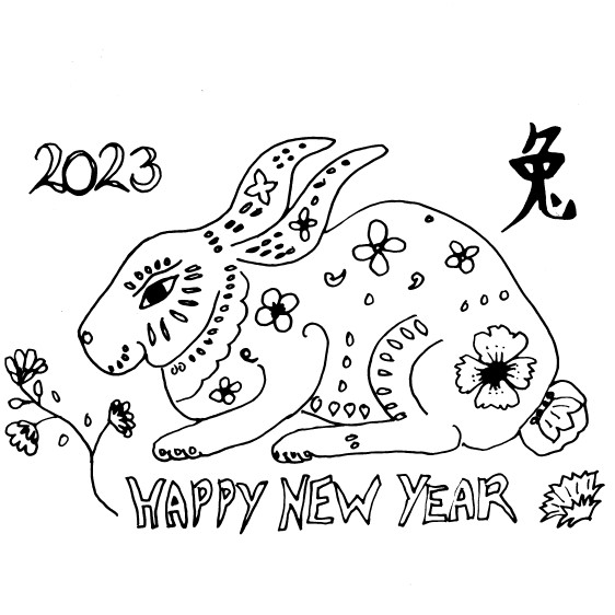 Year of the rabbit sketch diane antone studio