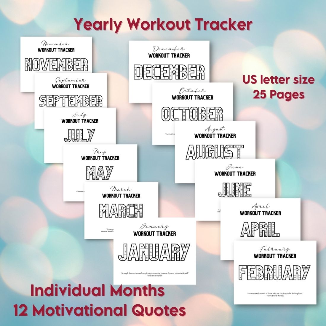 Workout tracker printable