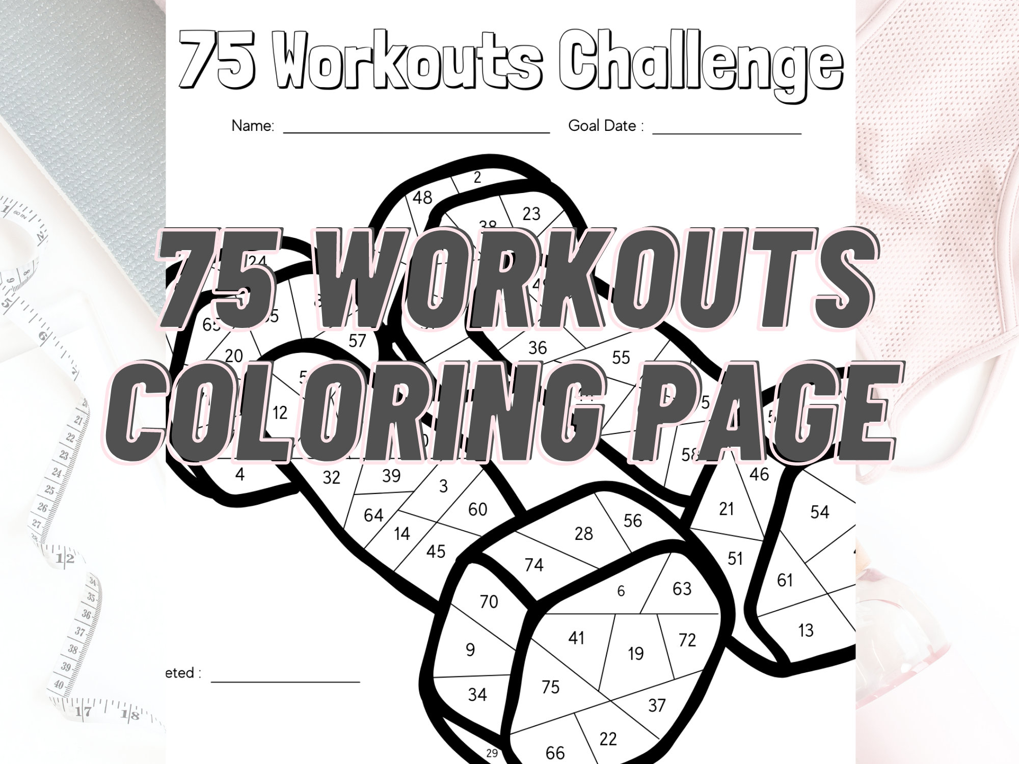Workout coloring pages