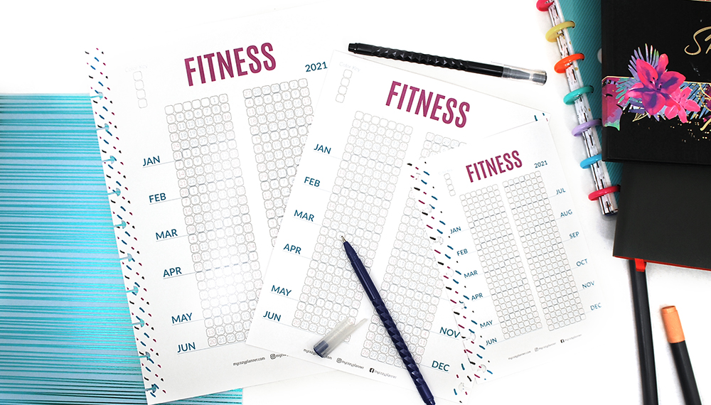 Printable workout tracker free digital downloads