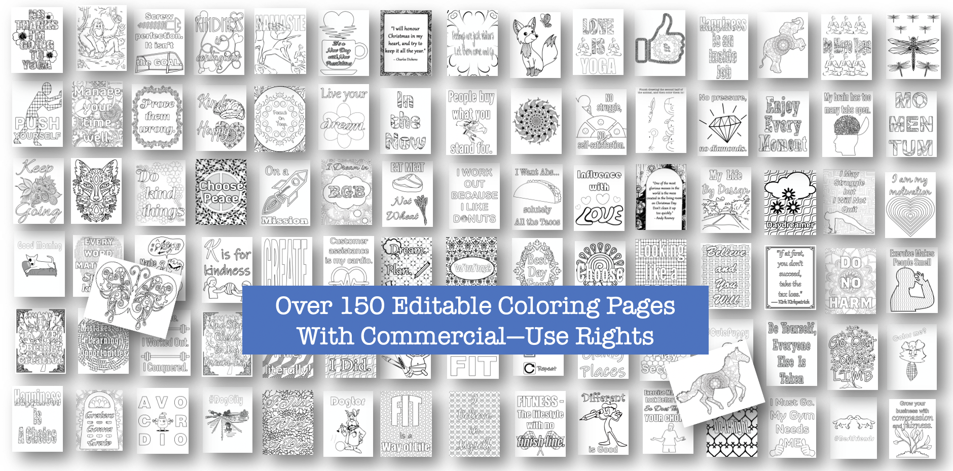 Editable coloring pages with private label mercial use rights for your coloring books entrepreneurs kit hub