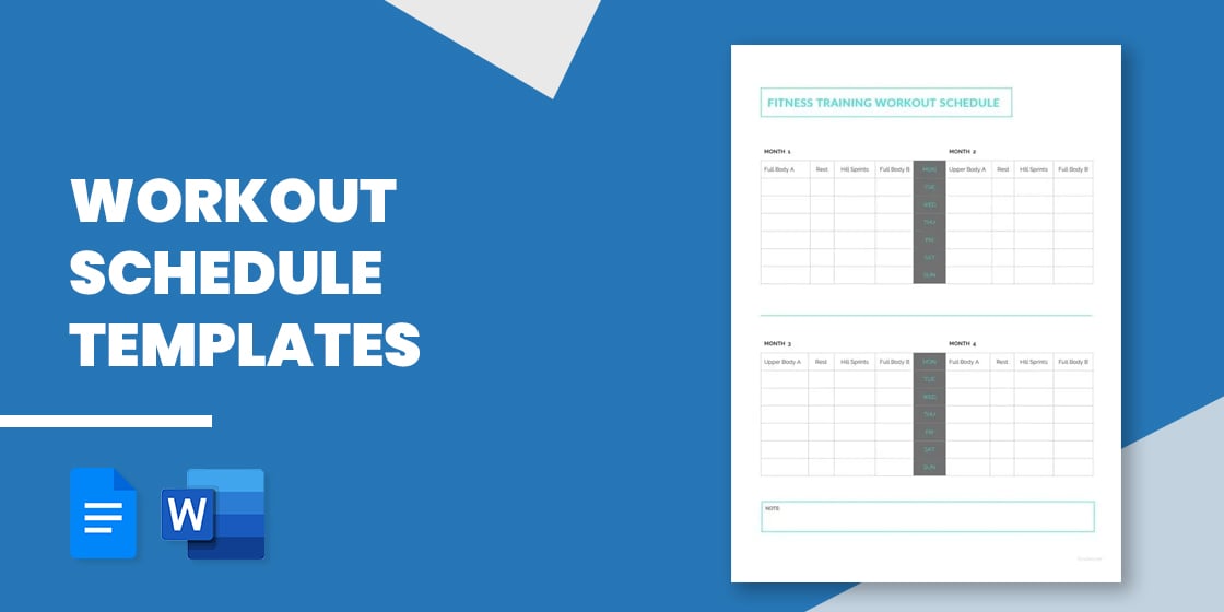 Workout schedule s
