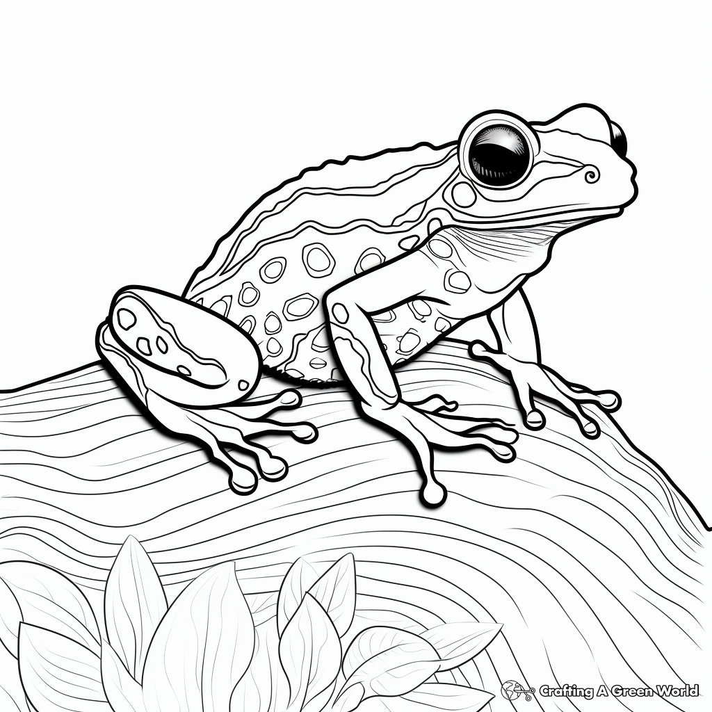 Poison dart frog coloring pages
