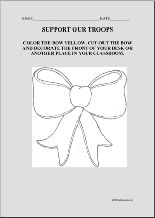 Coloring page ribbon