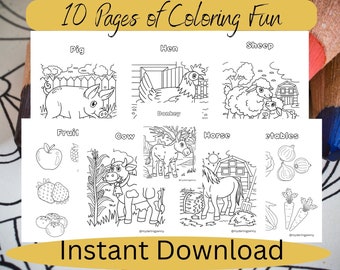 Coloring book for road trip activities for summer animals coloring pages for kids and toddler art book for baby coloring book printable