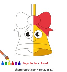 School bell be colored coloring book stock vector royalty free