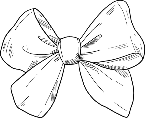 Bow coloring page free printable coloring pages