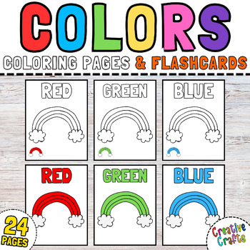 Colors activities basic colors recognition posters flashcards coloring pages