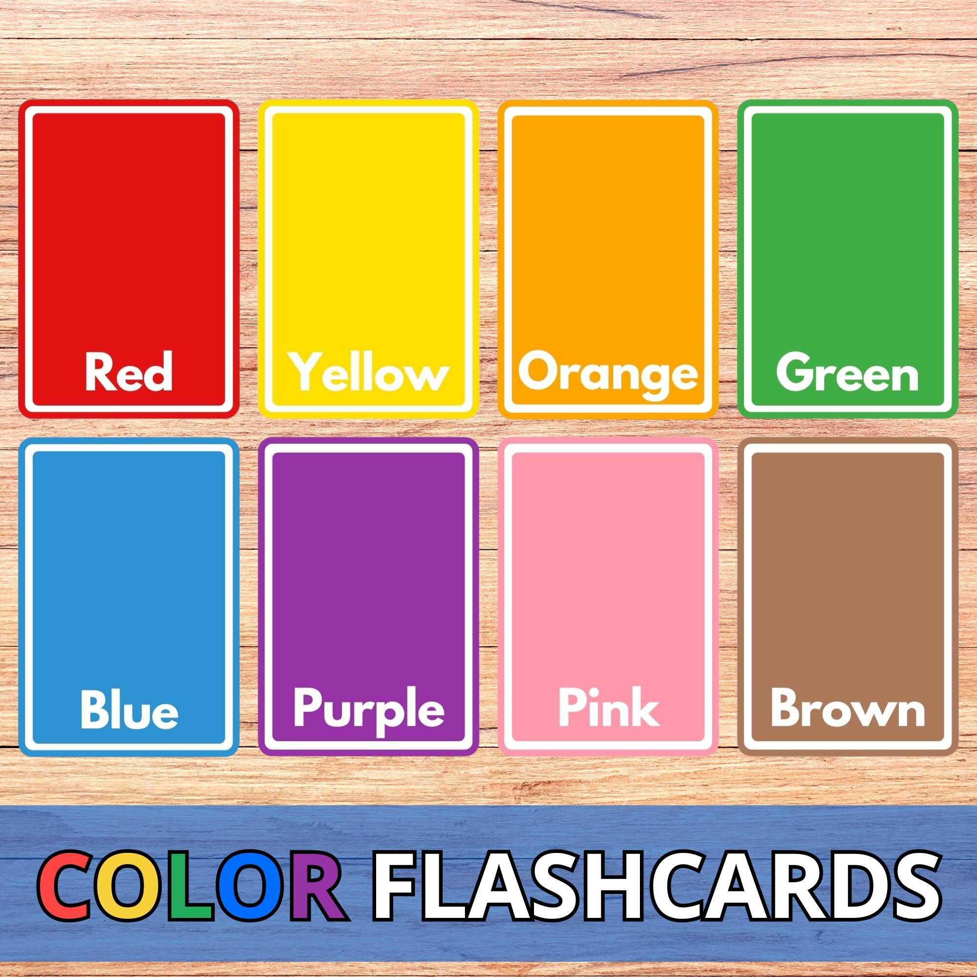 Buy learning colors flashcards printable flashcards for toddlers montessori cards learning cards teaching colors preschool curriculum online in india