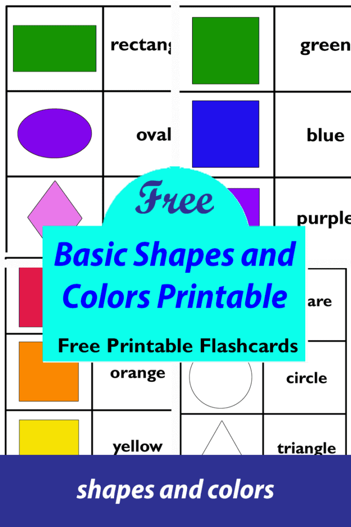 Free printable shapes and colors flash cards basic shapes