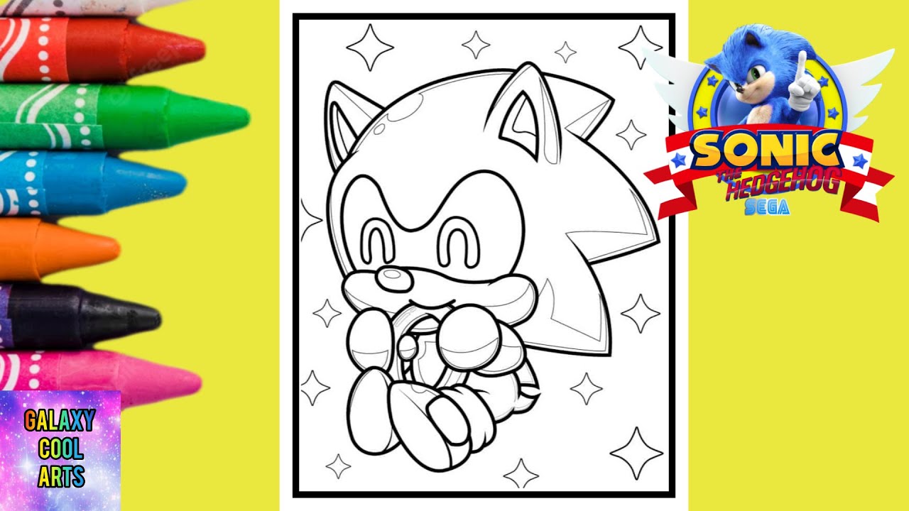Baby sonic playing with his toys coloring coloringpages