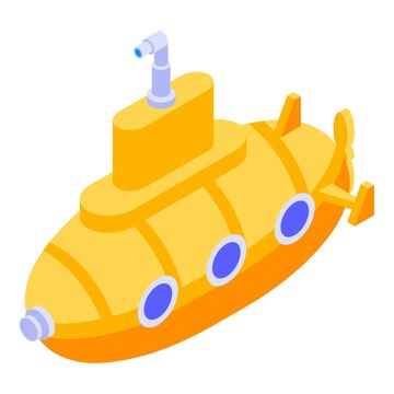 Premium vector yellow submarine icon isometric of yellow submarine vector icon for web design isolated on white background