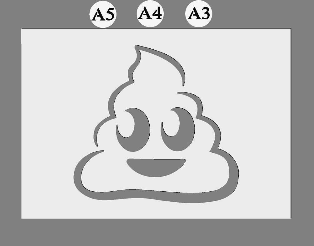 Emoji mylar plastic stencil in aaa sheet sizes thicker