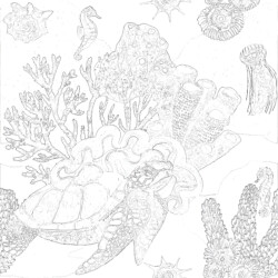 Yellow submarine coloring page
