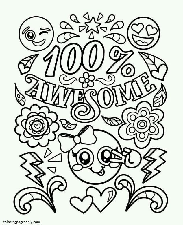 Emoji coloring pages printable for free download