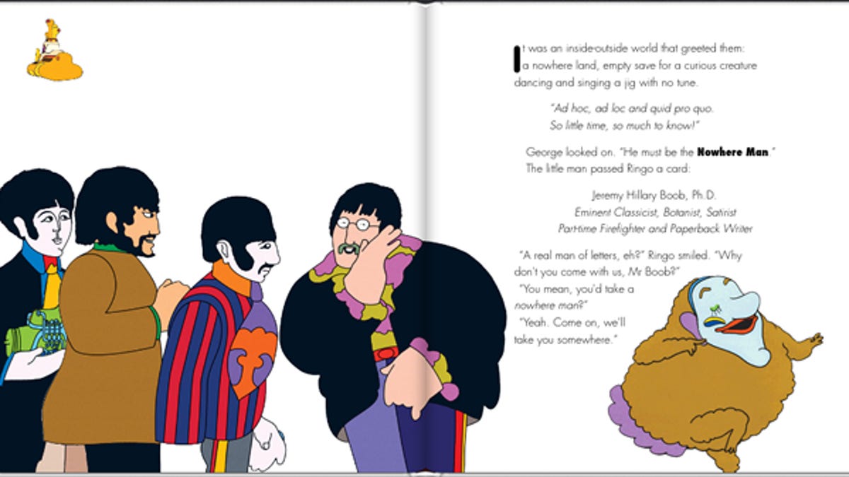 Yellow submarine dives into apple as animated e