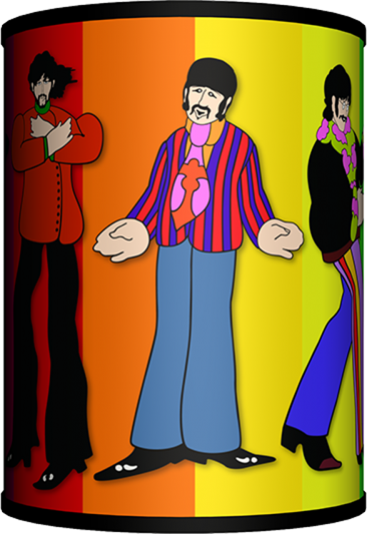 Beatles lamp shades beatles yellow submarine color stripes