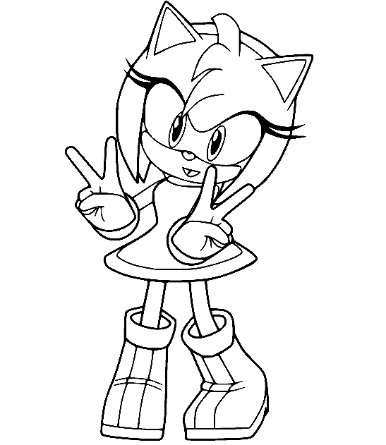 Amy rose coloring pages printable for free download