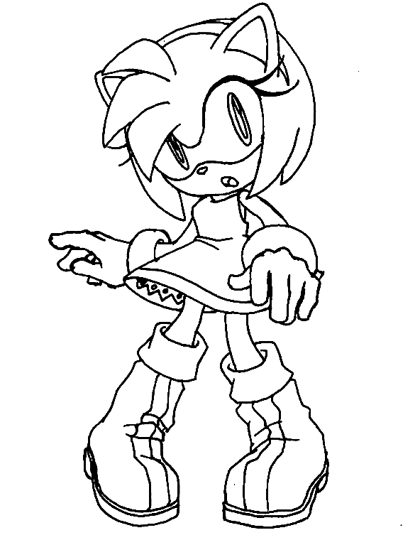 Amy rose coloring pages printable for free download