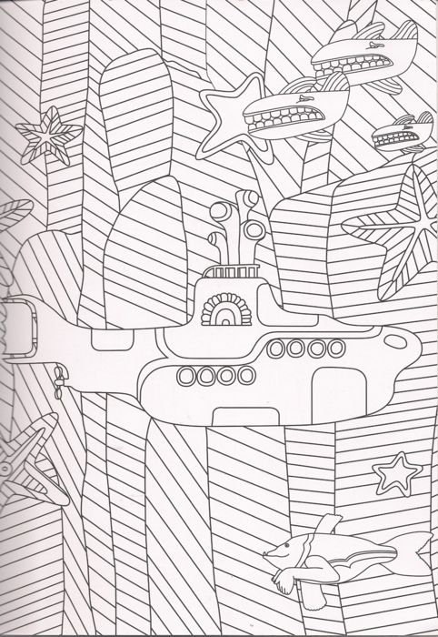 The beatles yellow submarine coloring page arte de los beatles libro de colores pãginas para colorear