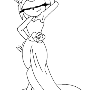 Amy rose coloring pages printable for free download