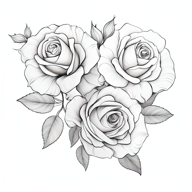 Premium vector k colorful book transparent eps roses adult coloring