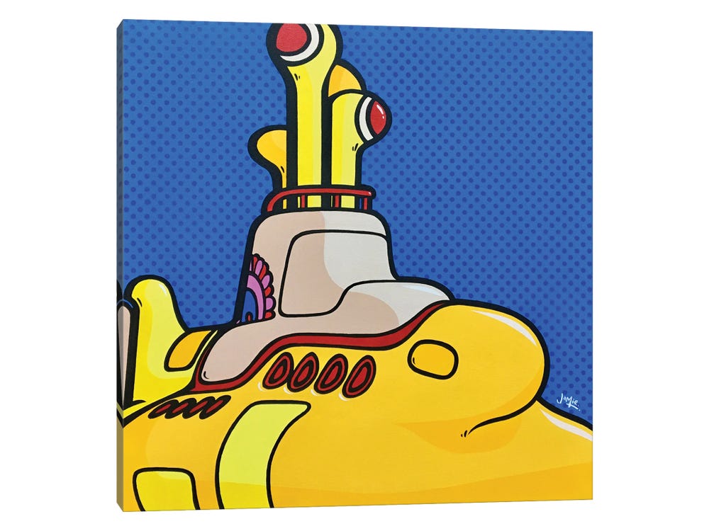 Yellow submarine art print by james lee