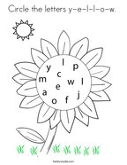 Yellow coloring pages