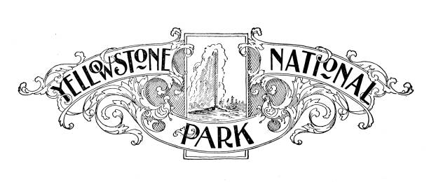 Yellowstone river stock illustrations royalty