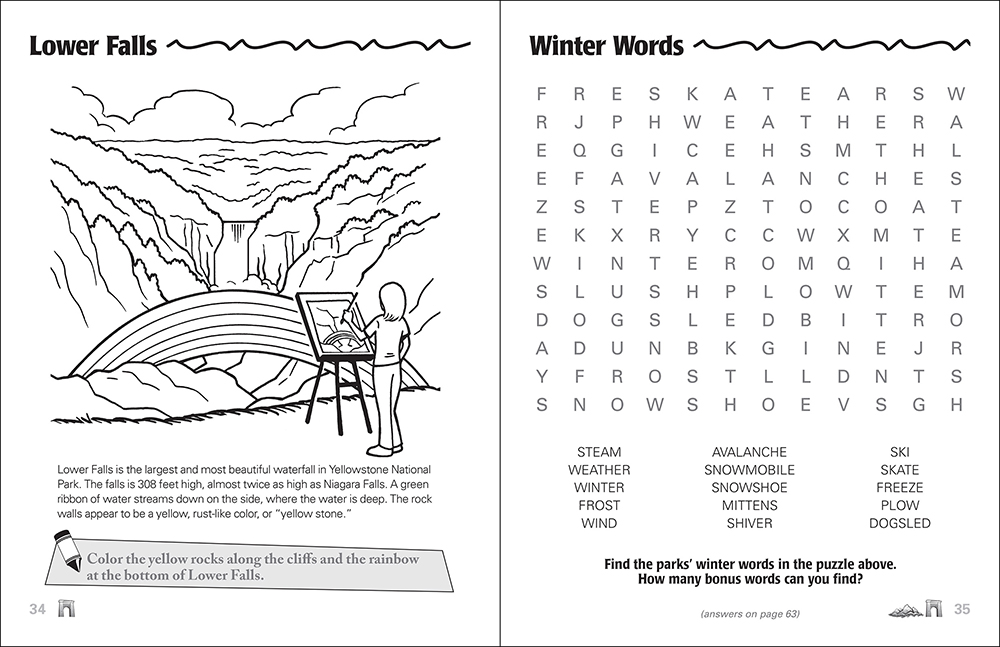Yellowstone grand teton activity book