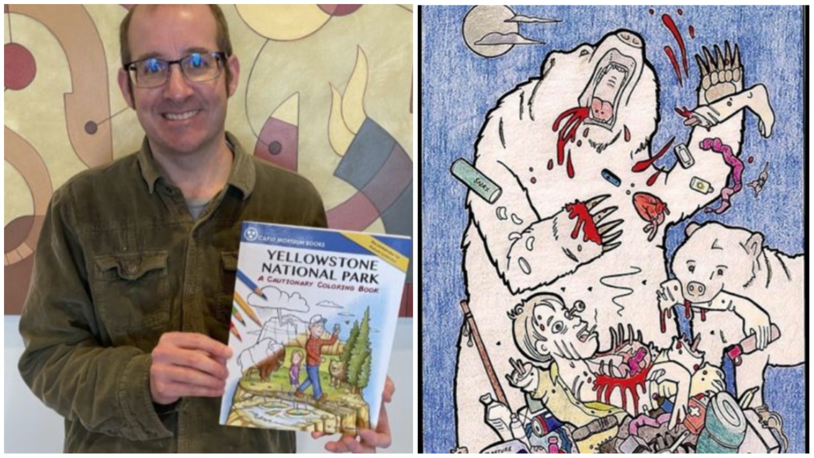 Wyoming man who created âhow to die in yellowstoneâ coloring book has new books out your wyoming news source