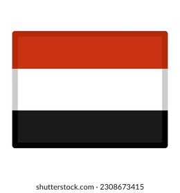 Yemen flag emoji icon flat design stock vector royalty free