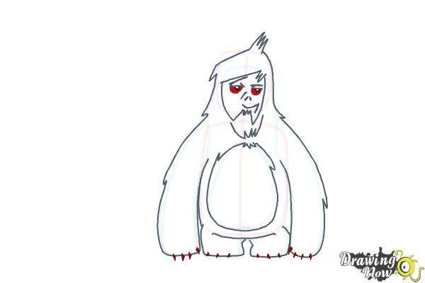 How to draw a yeti