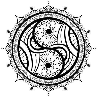 Yin yang coloring page m