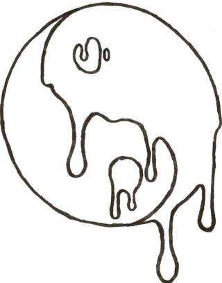 Free yin yang coloring page