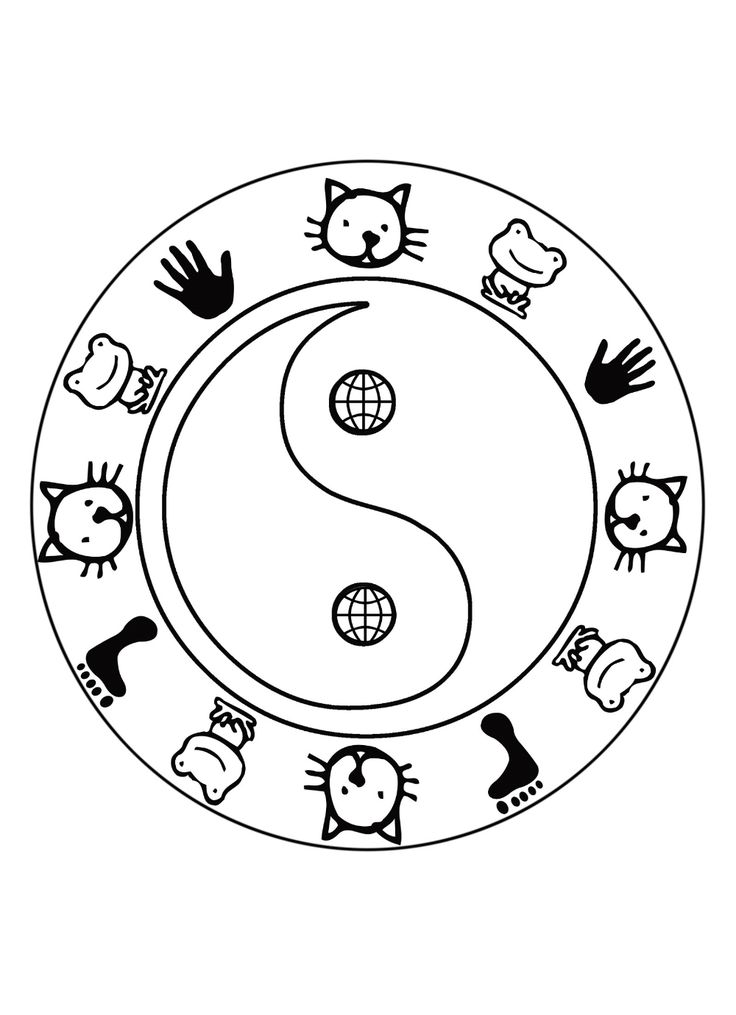 Yin yang coloring pages for kids coloring pages coloring pages for kids yin yang