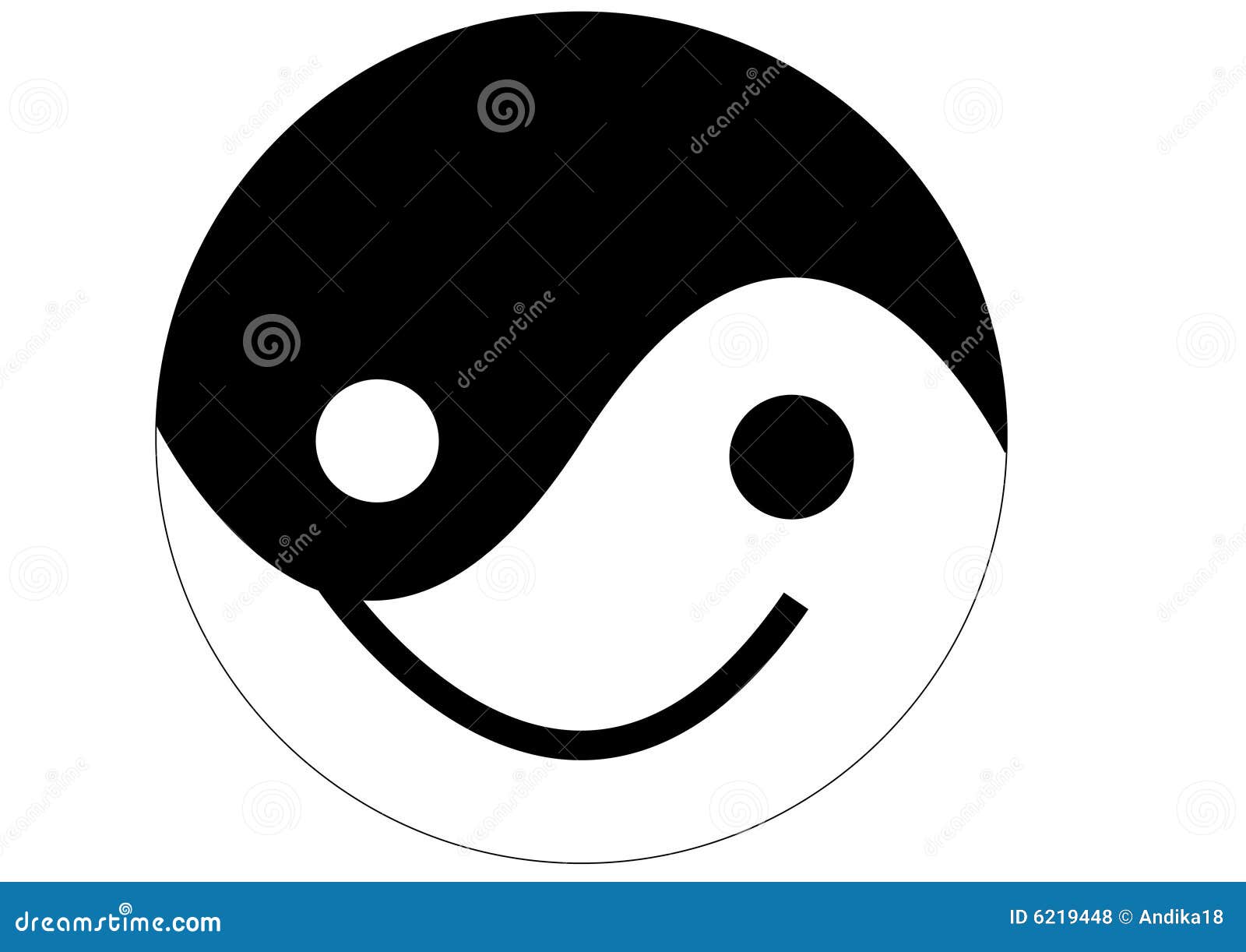 Yin yang smile stock illustrations vectors clipart