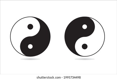 Yin yang symbol happy sad emojis stock vector royalty free