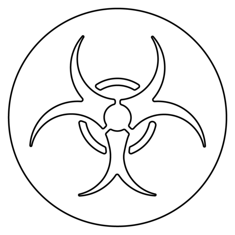 Biohazard emoji coloring page free printable coloring pages