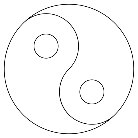 Yin yang coloring page free printable coloring pages