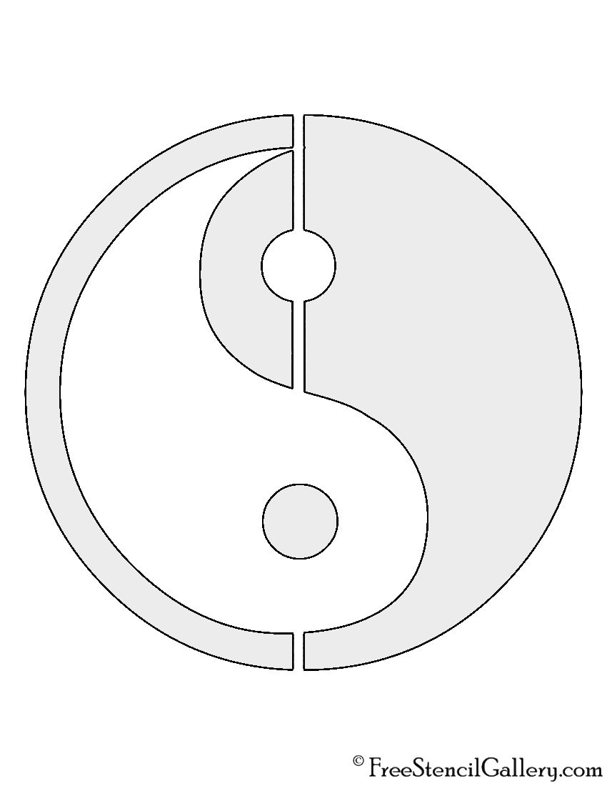 Yin yang symbol stencil free stencil gallery yin yang yin stencils