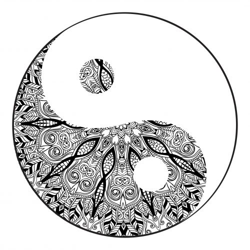 Yin yang mandala
